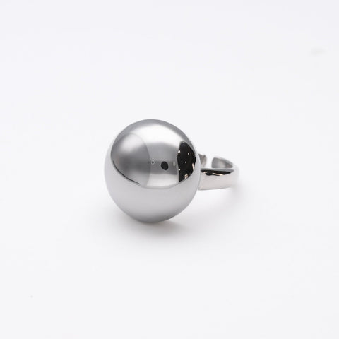 Anillo Bola plata de ley ajustable