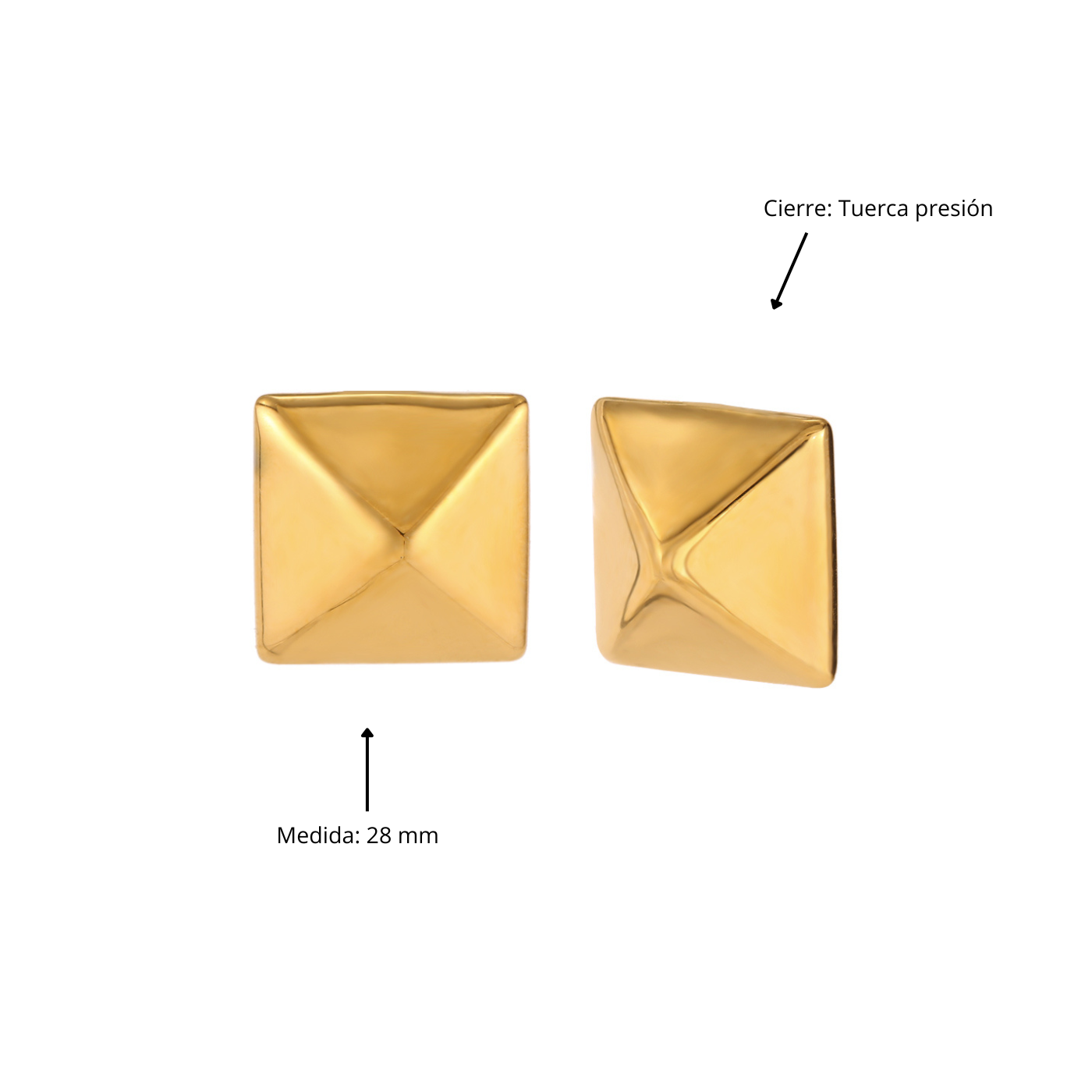 Pendientes XL Pirámide