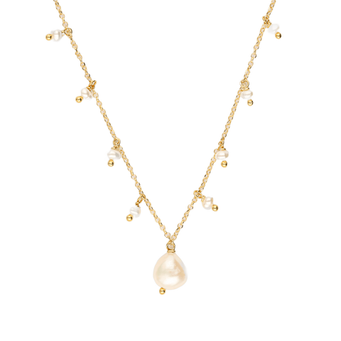 Collar Cascada con perlas