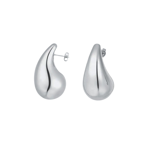 Pendientes Gota grandes plata waterproof