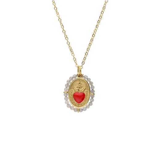 Colgante Sagrado Corazón Labradorita