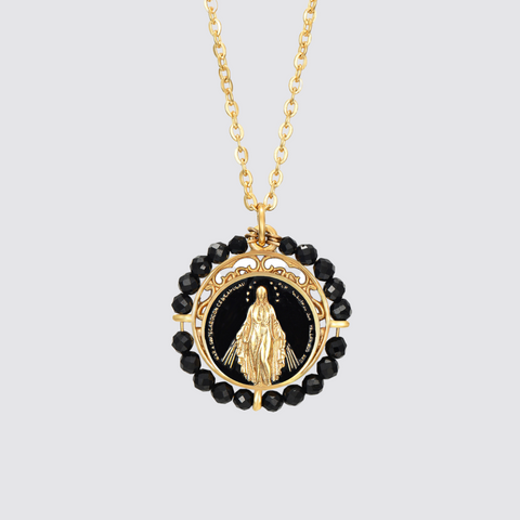 Colgante Virgen de la Milagrosa Ónix
