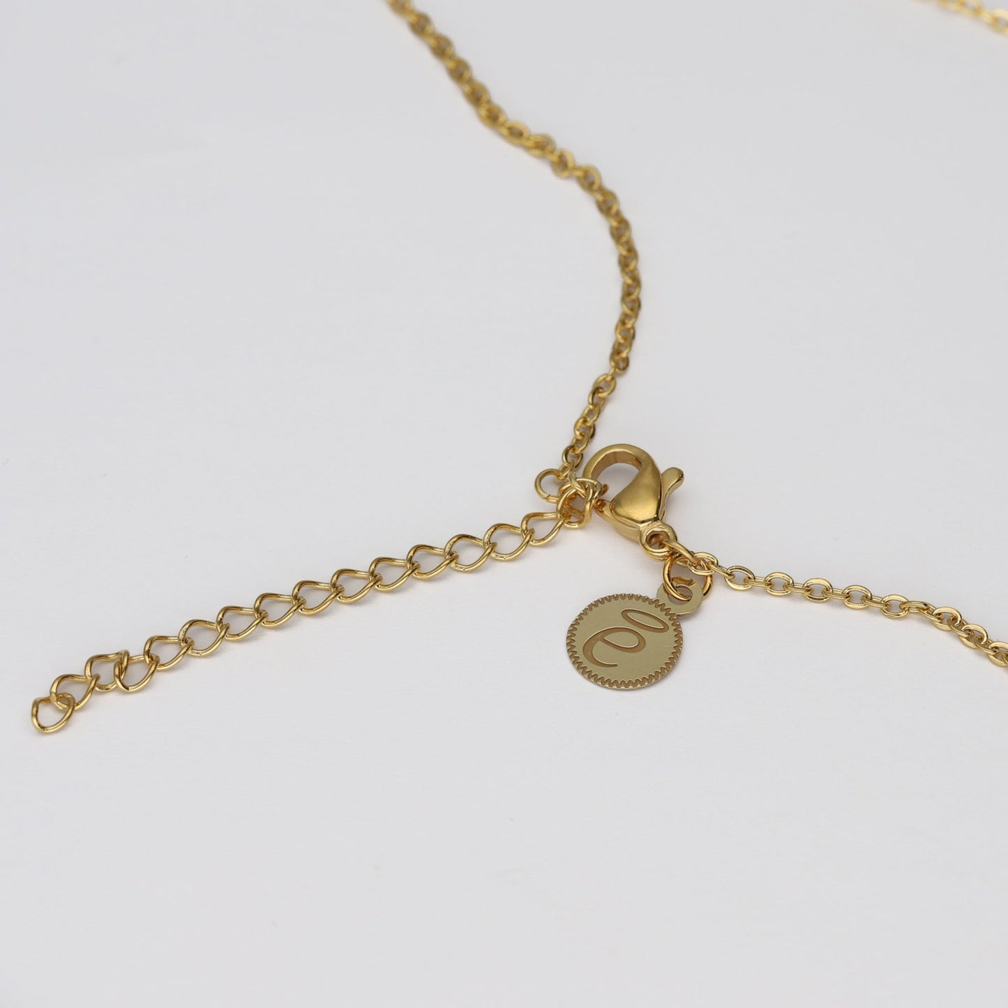 cadena ajustable de acero inoxidable y baño de oro con medalla de Bendita Eva - Bendita Eva