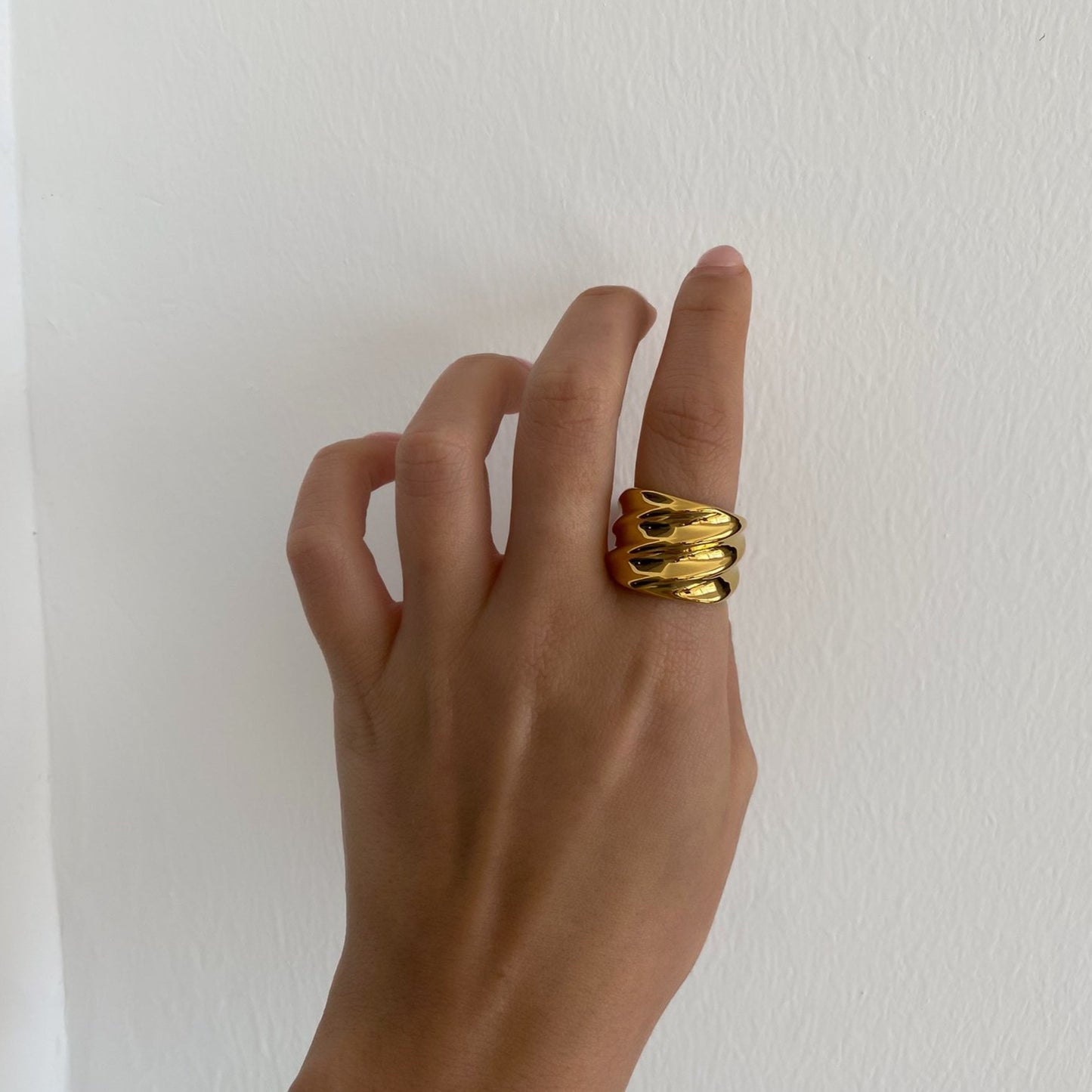 anillo oro baño de oro waterproof Sauvage-