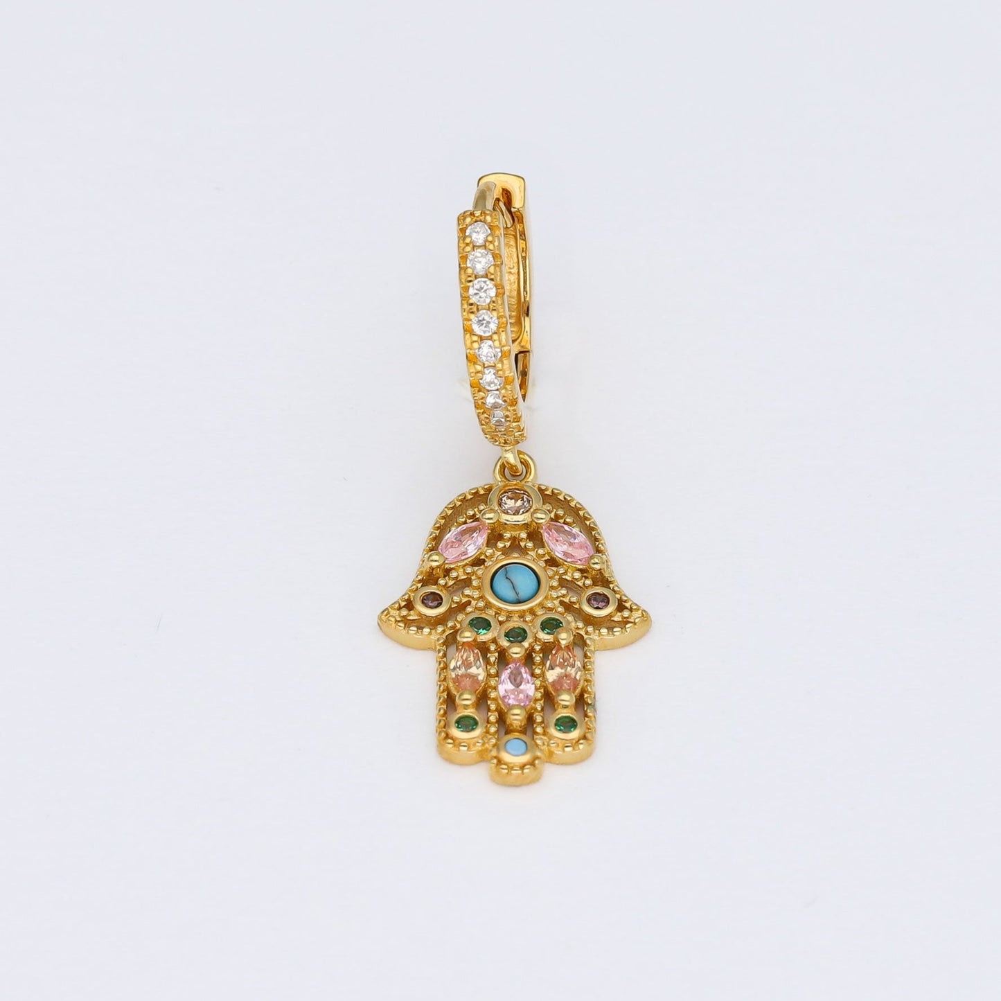 pendientes circonitas mano de fatima - Bendita Eva