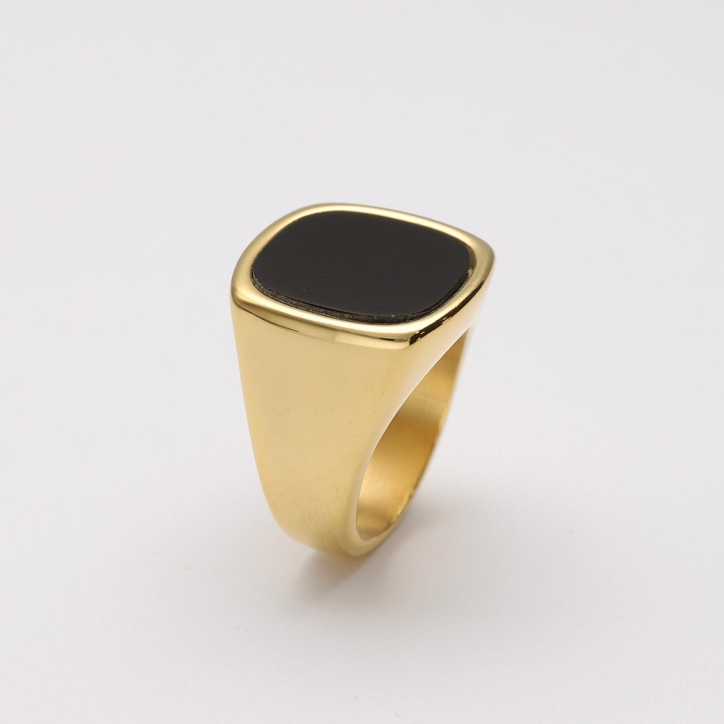 anillo waterproof de diseño XL con piedra ónix- Bendita Eva