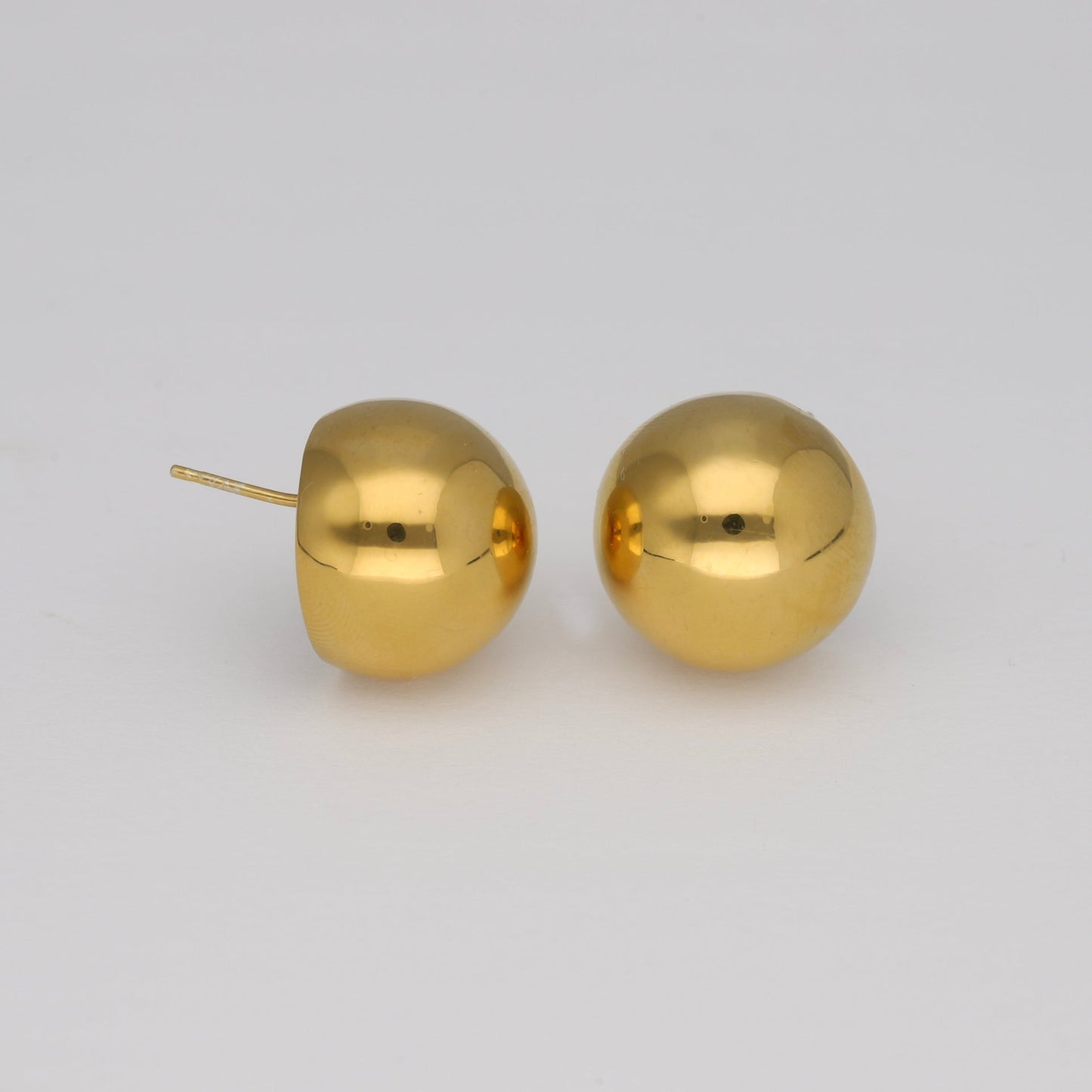 pendientes bola plata de ley 925 y chapado en oro - Bendita Eva