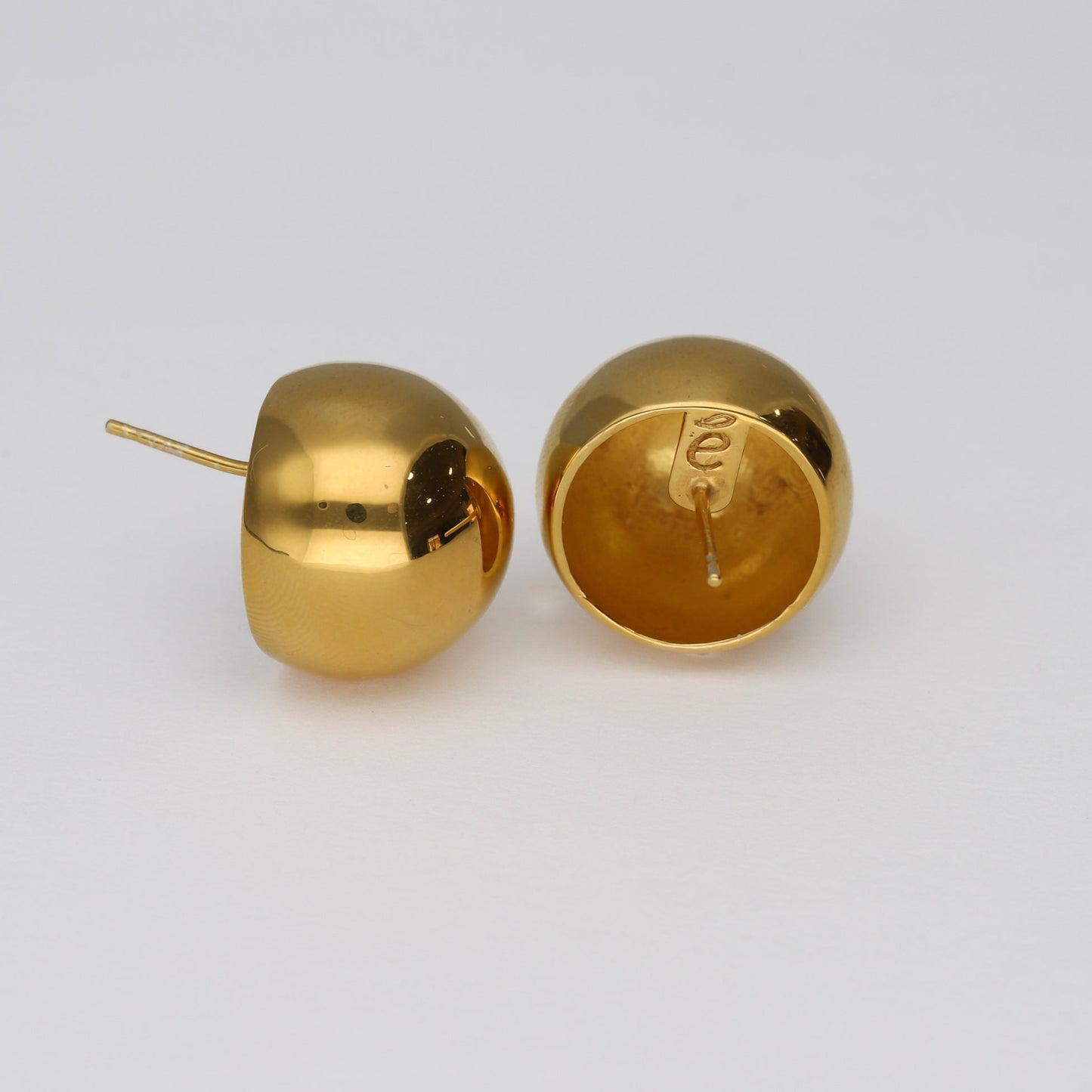 pendientes bola plata de ley 925 y chapado en oro - Bendita Eva
