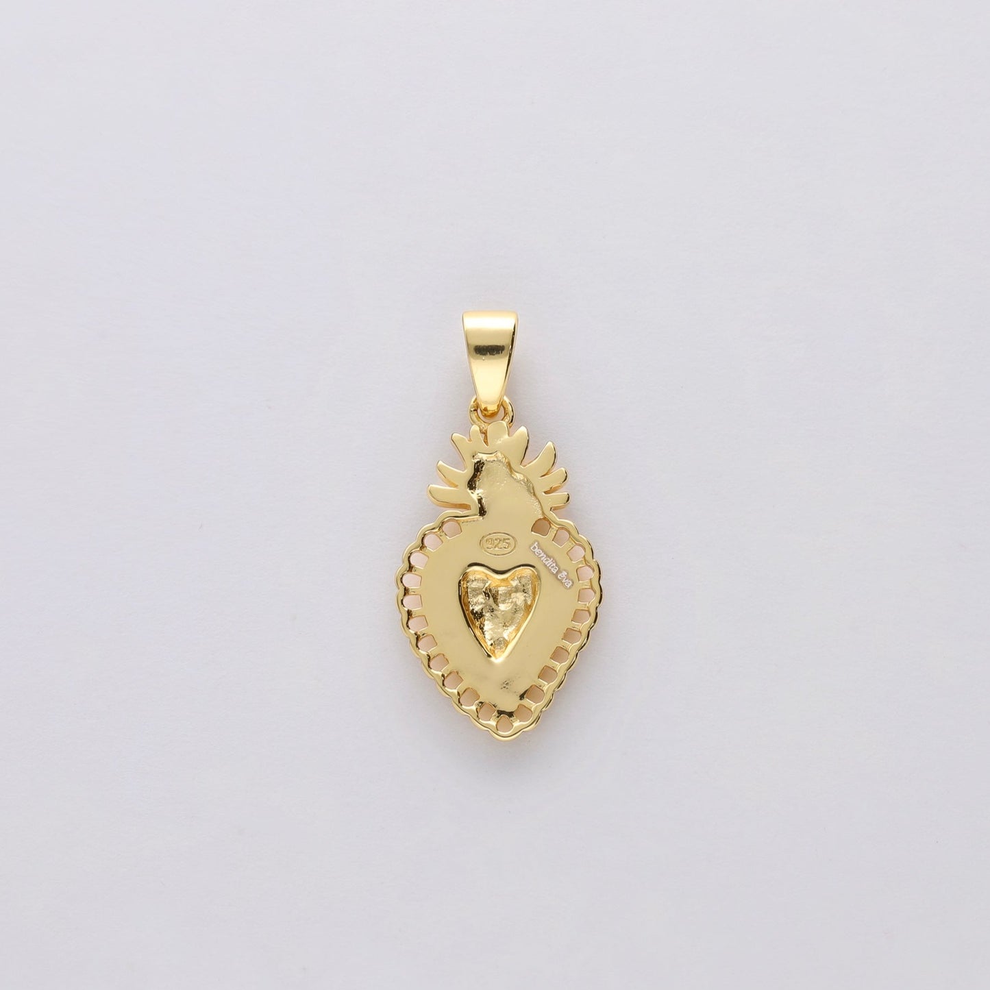 Sagrado corazon 4 cm oro - Bendita Eva