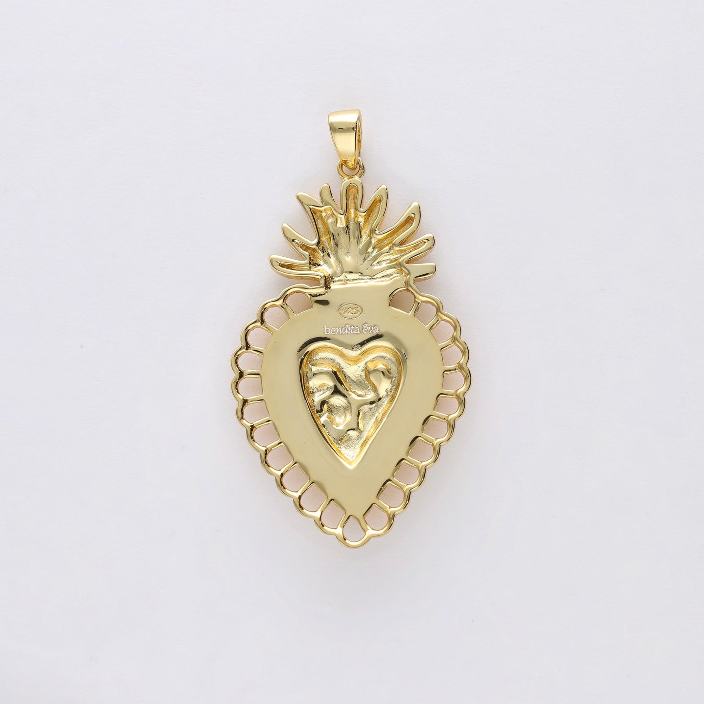 Sagrado corazon 4 cm oro - Bendita Eva