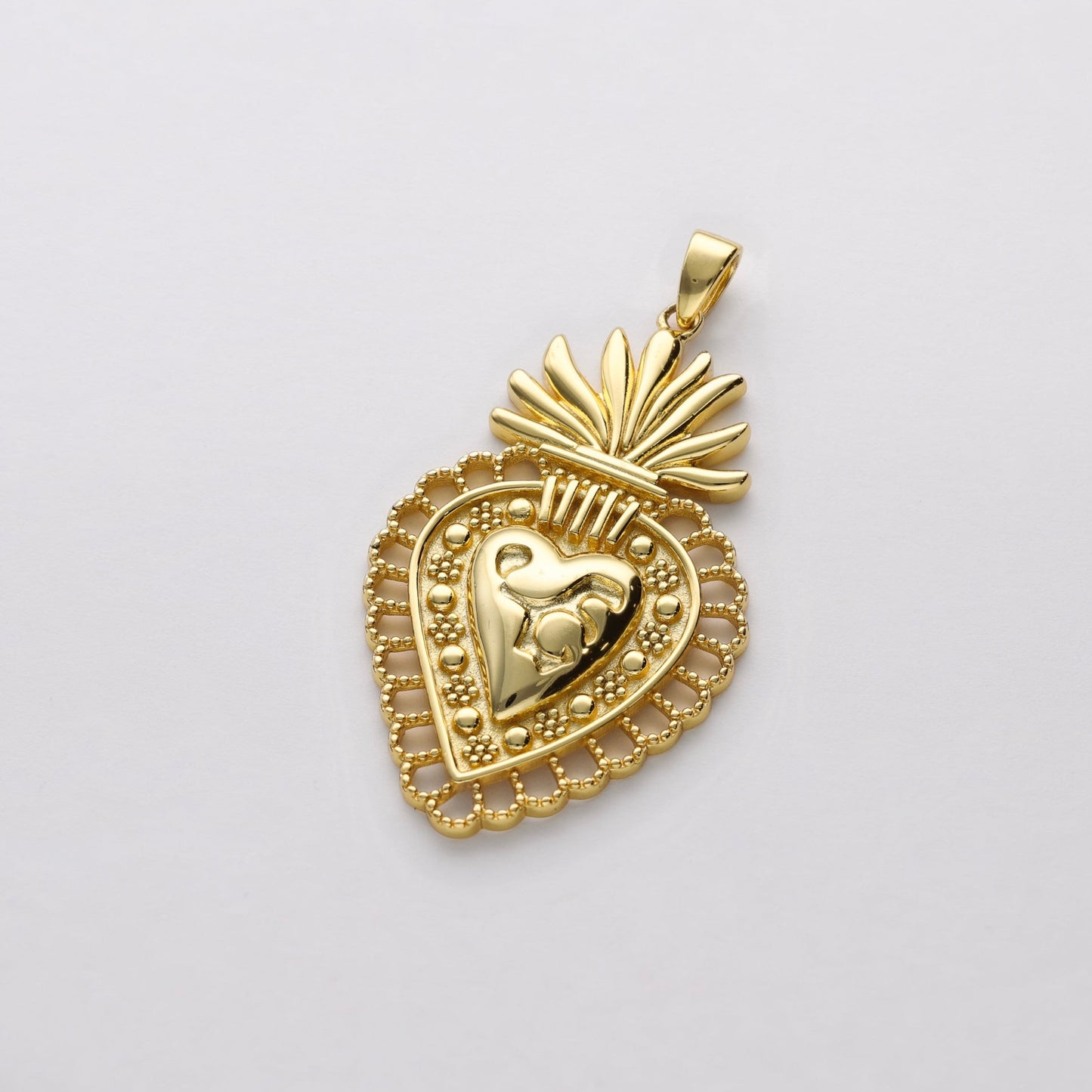Sagrado corazon 4 cm oro - Bendita Eva