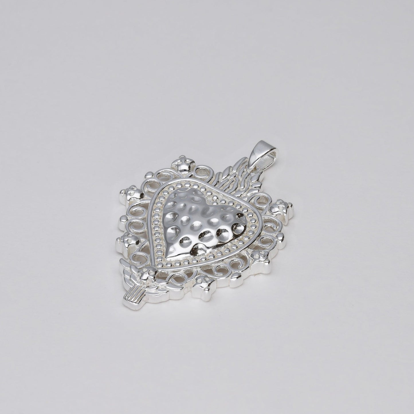 colgante sagrado corazon plata de ley - Bendita Eva
