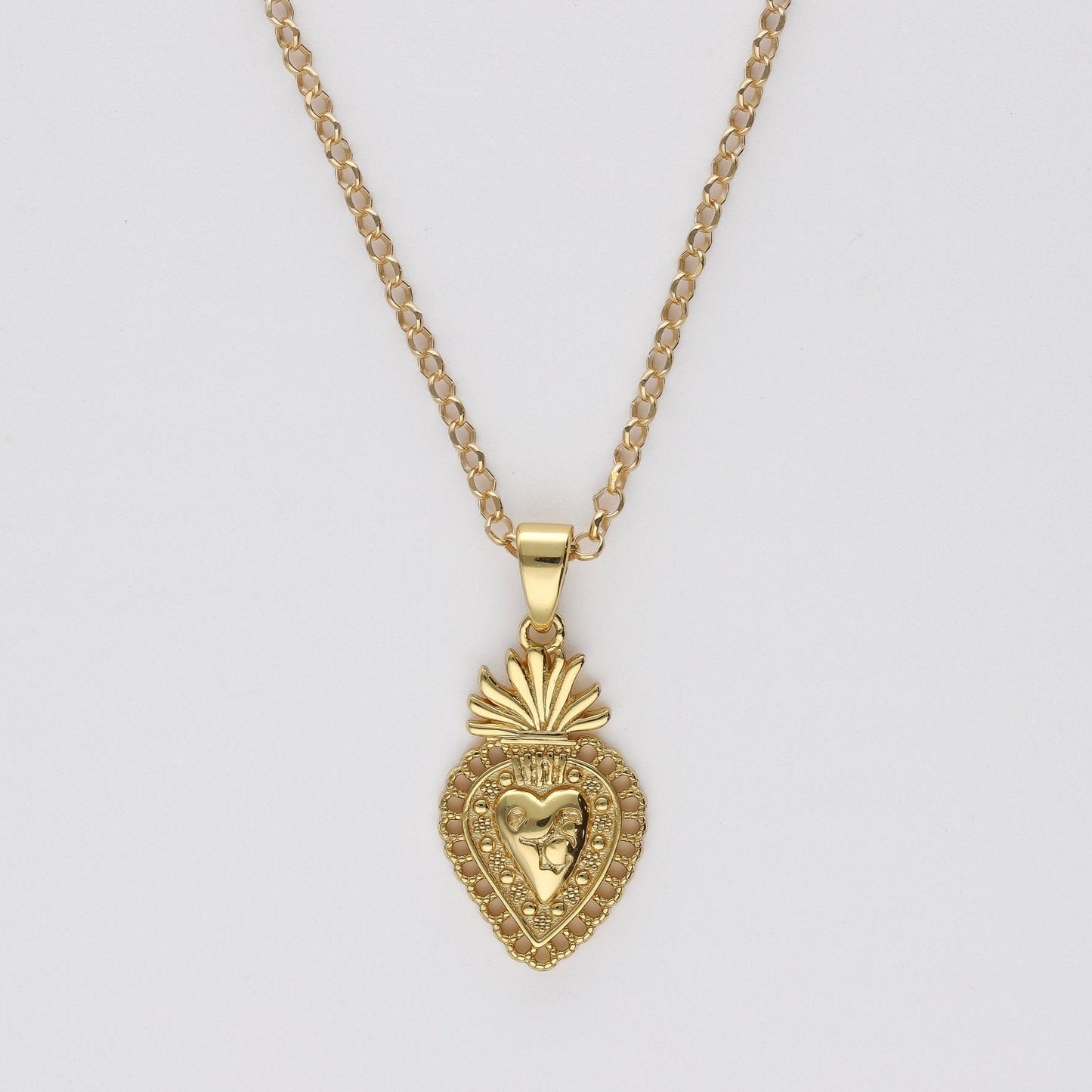 Sagrado corazon 2 cm oro - Bendita Eva