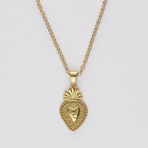 Colgante Sagrado Corazón oro 2 cm