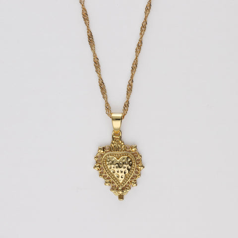 Colgante Sagrado Corazón Fé oro 2 cm