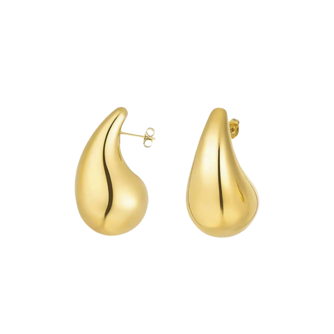 Pendientes Gota grandes oro waterproof