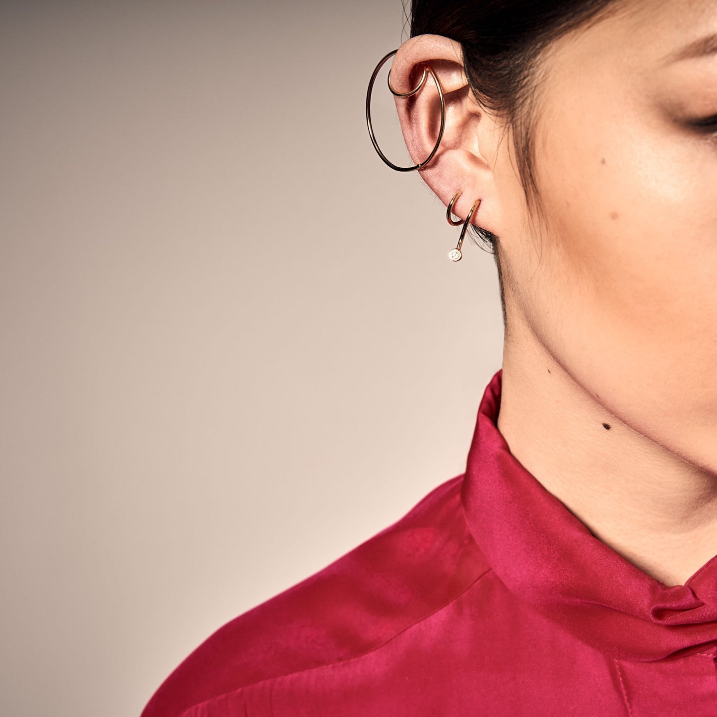 Silver spiral earrings Eva
