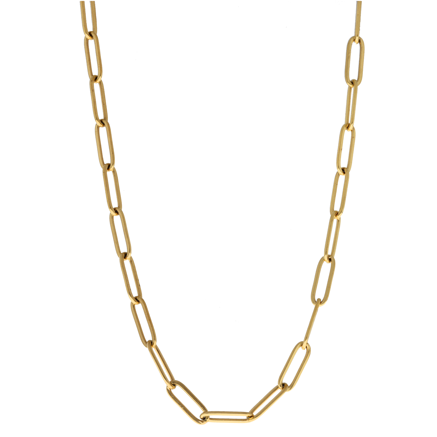 Cuenta con unos eslabones de 10 mm x 4 mm entrelazados entre sí. Esta pieza es resistente al agua , 100% reciclable , hipoalergénica , de fácil mantenimiento , duradera y muy resistente.
