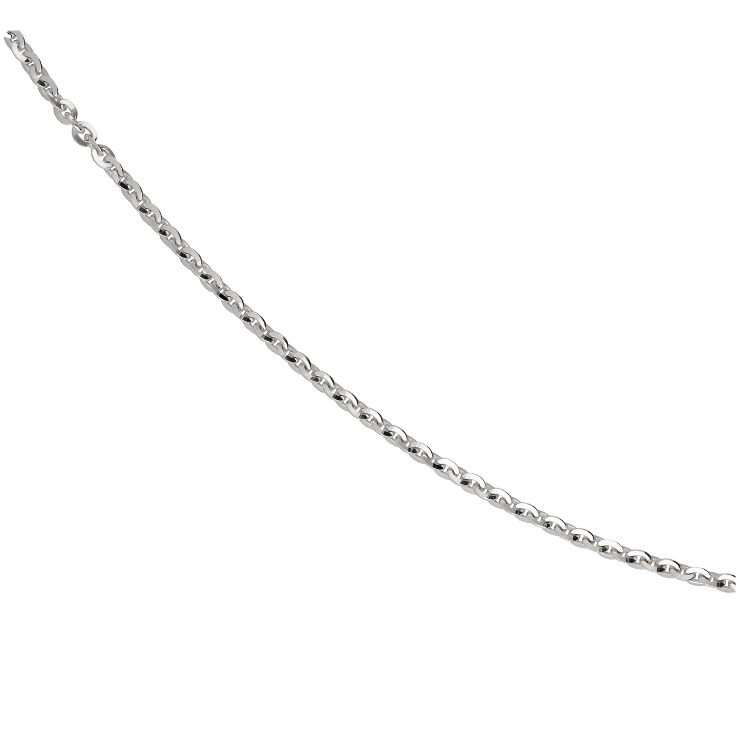 La cadena de eslabón pequeño Edén ha sido diseñada en Plata de Ley 925 y está también disponible con un acabado en oro de alta calidad. Disponible en 3 tamaños: 40, 50 y 70 centímetros.