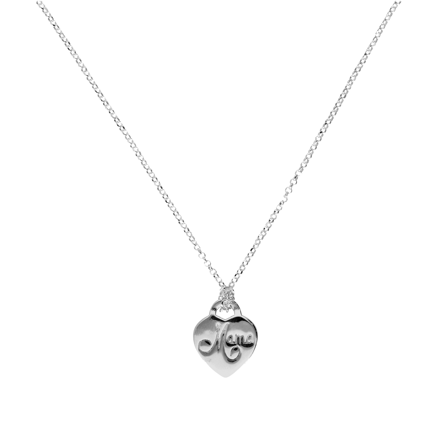 Silver pendant Mum