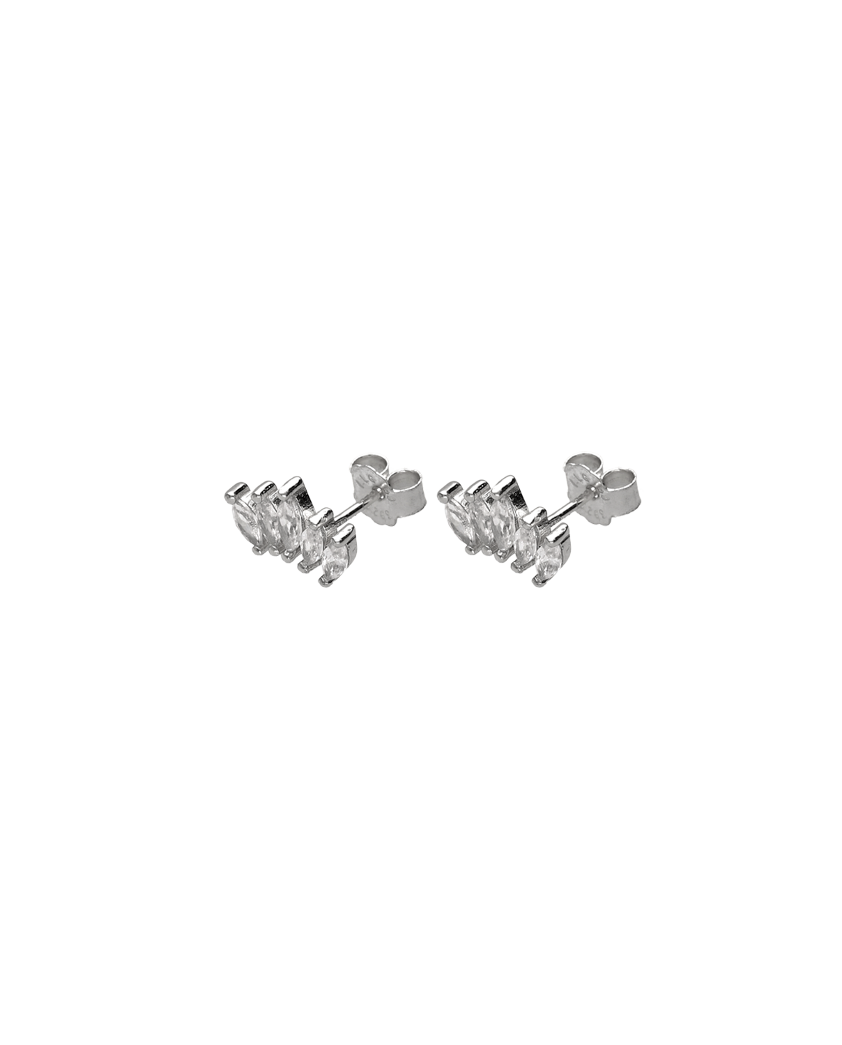 Pendientes de plata con circonitas Corona