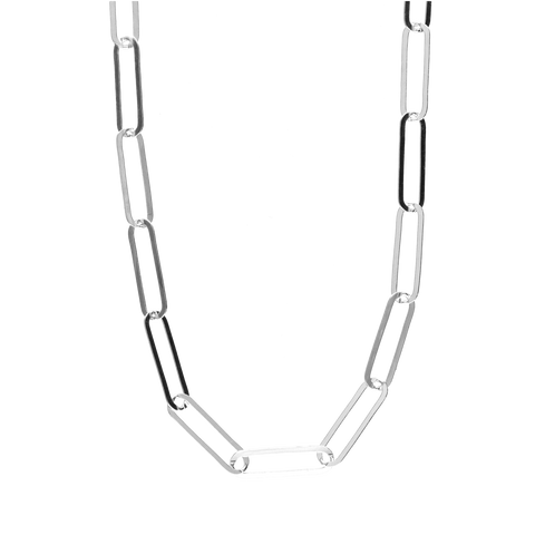 Silver square link chain