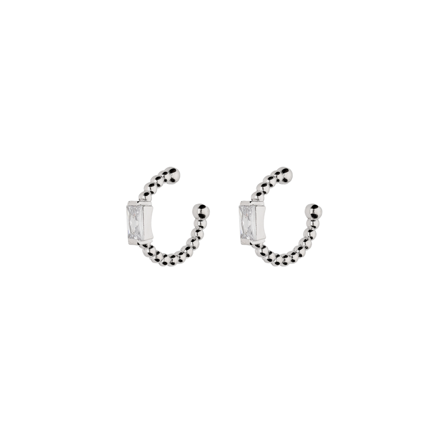 Ear cuff plata Zircon
