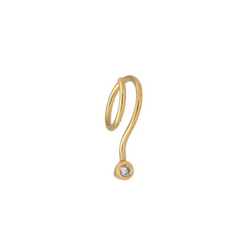 Eva spiral gold earrings