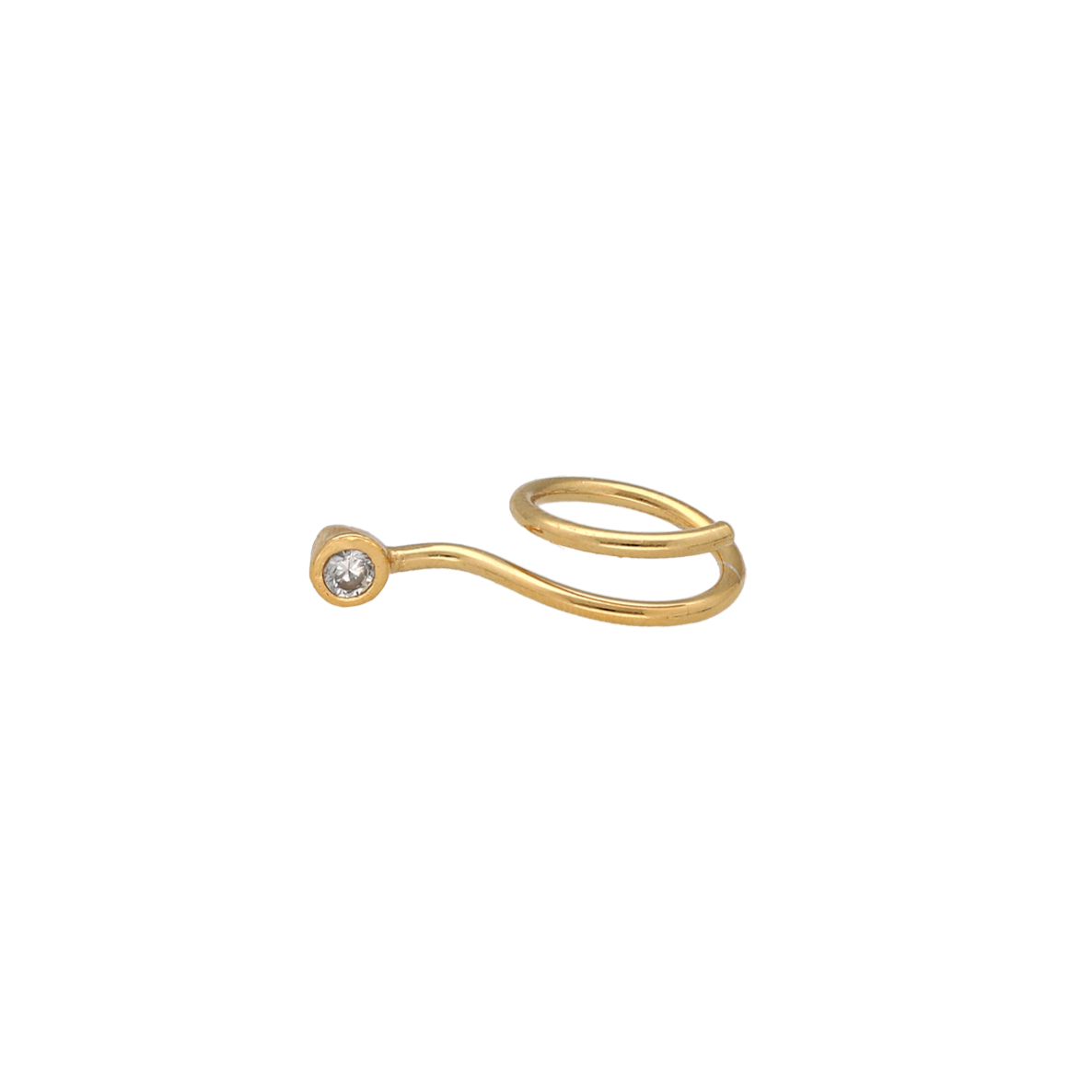 Eva spiral gold earrings