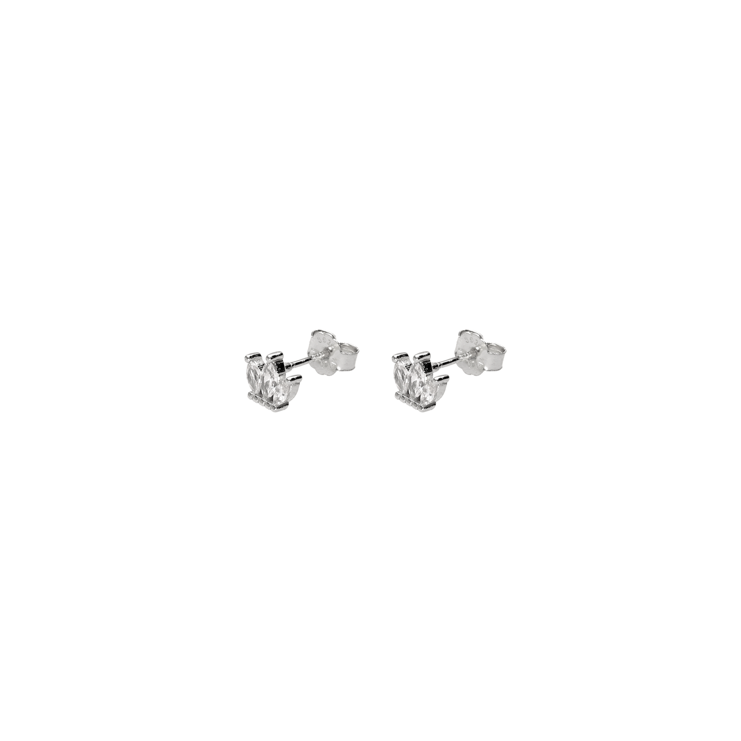 Crown Silber Ohrringe