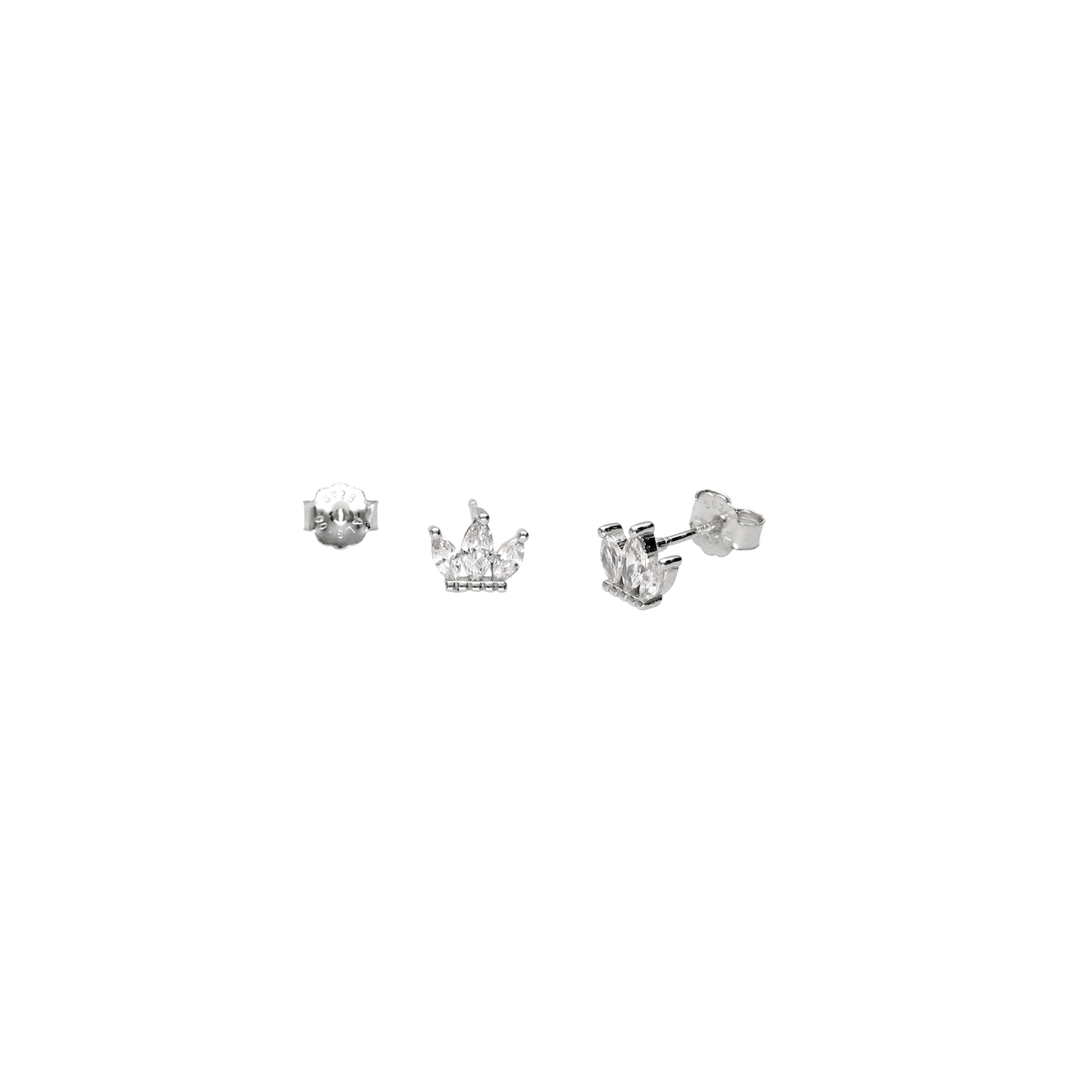 Crown Silber Ohrringe