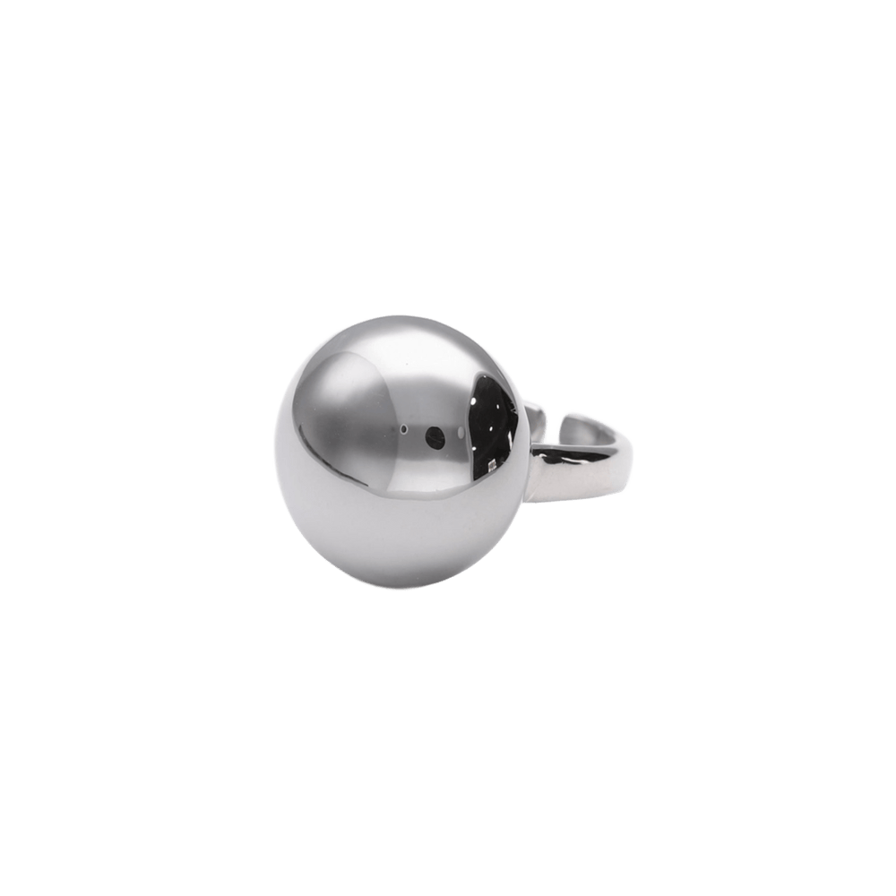 Anillo Bola plata de ley ajustable