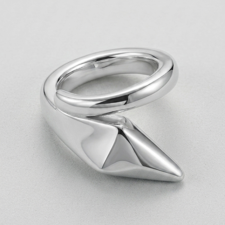 Anillo de serpiente XL plata de ley - Bendita Eva