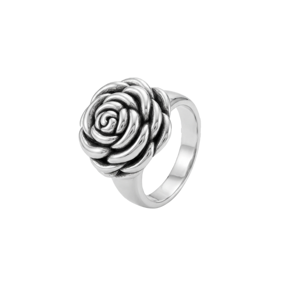 Anillo Rosa plata de ley