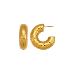 Aros oro XL Martillados