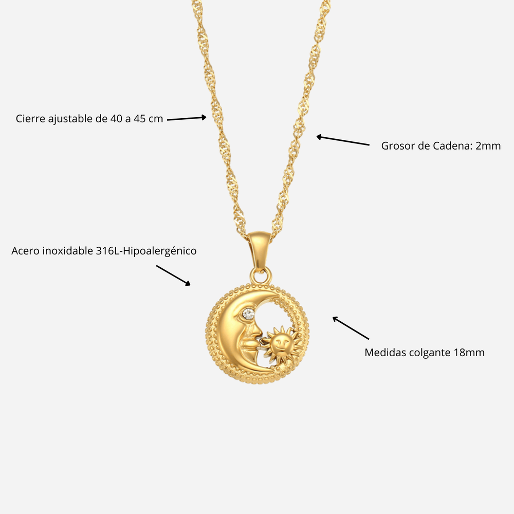 Colgante Luna y Estrella waterproof de Bendita Eva