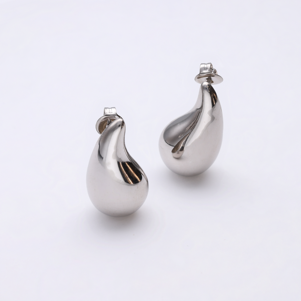 Pendientes Gota plata de ley