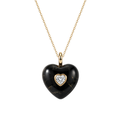 Colgante Corazón Ónix Negro