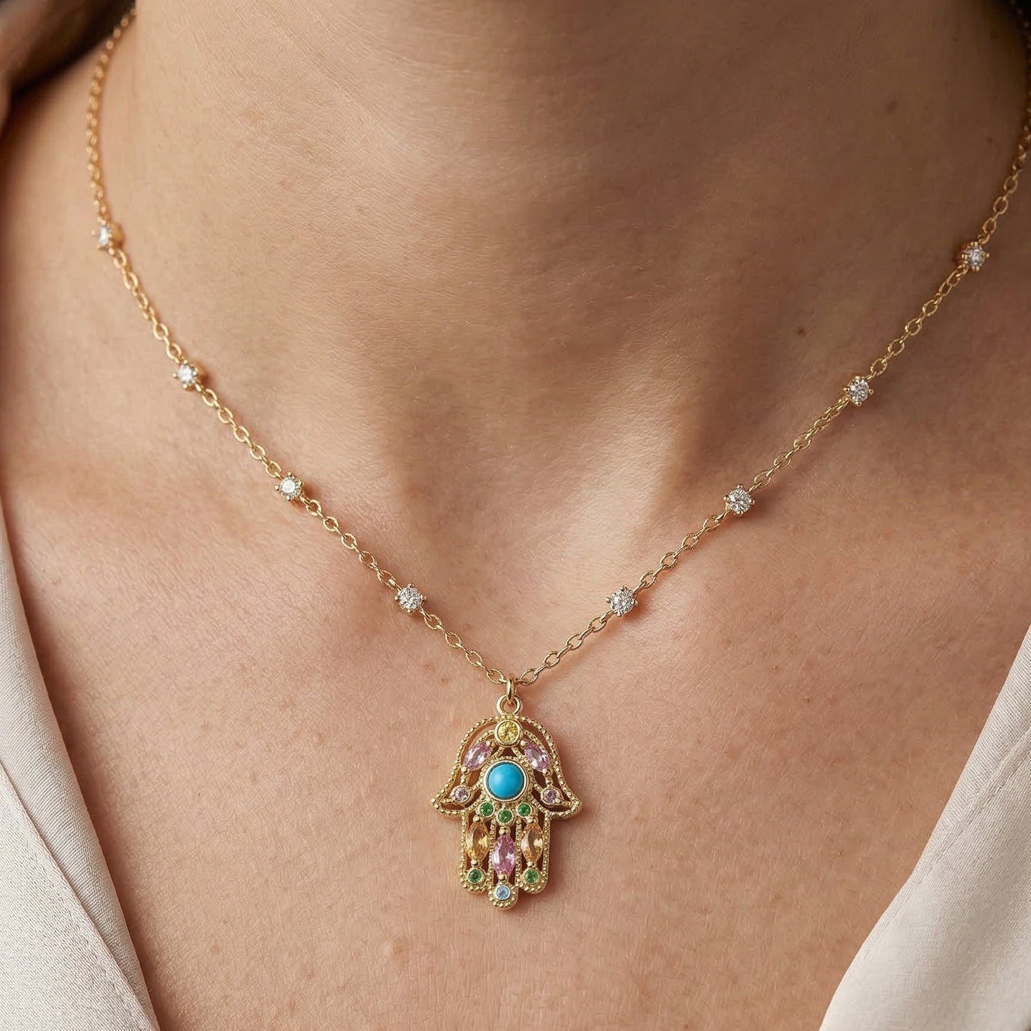 La mano de Fátima es un símbolo que representa principalmente protección, fortuna, amor y felicidad. Se cree que la mano de Fátima tiene el poder de brindar bendiciones y protección contra el mal de ojo - Bendita Eva