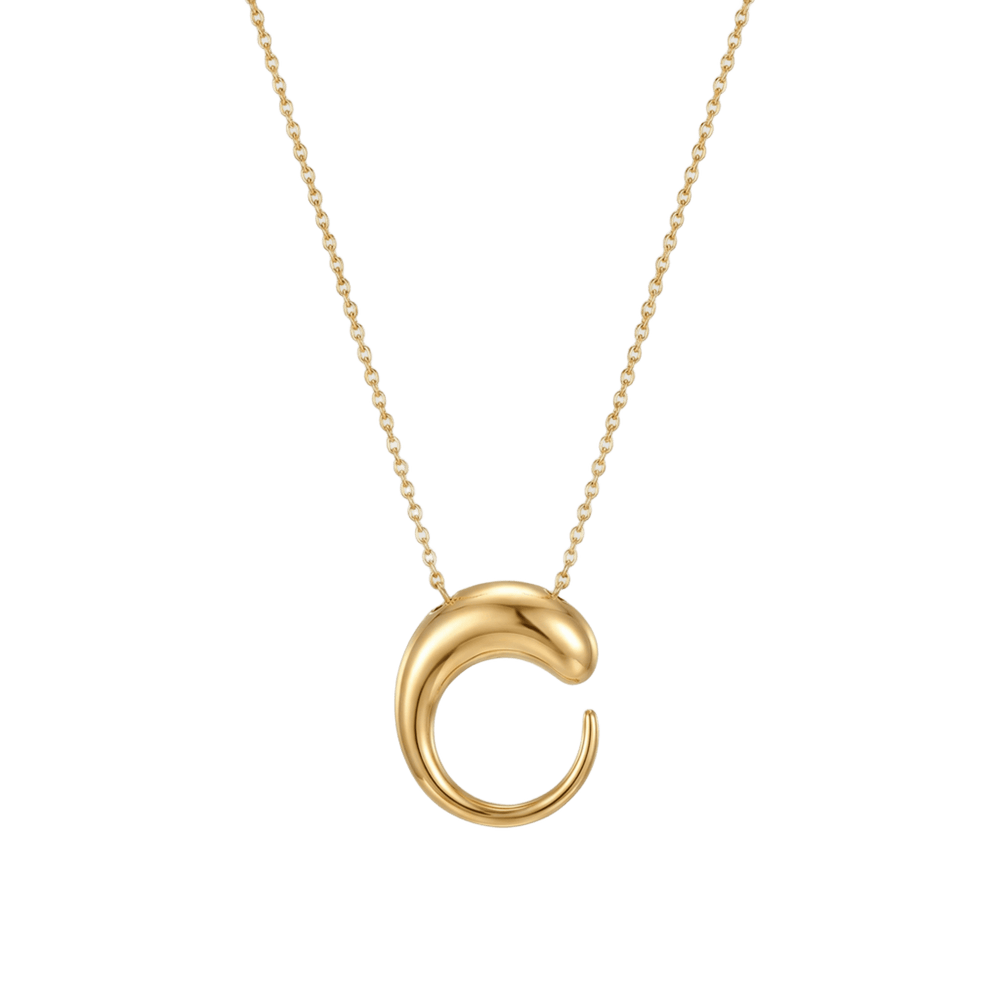 Colgante Creciente plata de ley 925 y baño de oro 18K