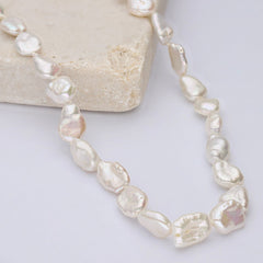 Kleine barocke Perlenkette aus Silber