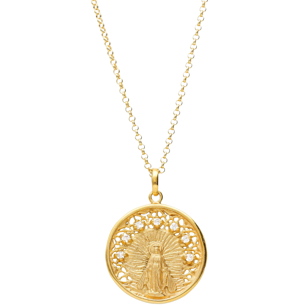 Charm medalla Virgen de la Milagrosa plata de ley - Bendita Eva