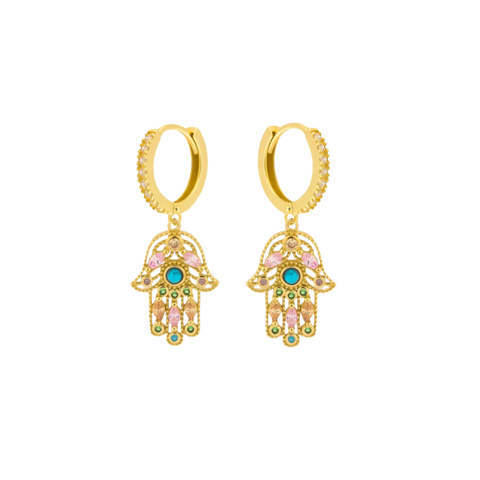 Pendientes oro Mano de Fátima