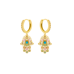 Pendientes oro Mano de Fátima