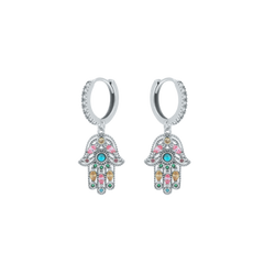 Pendientes plata Mano de Fátima