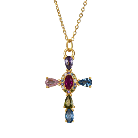 Colgante Cruz Multicolor