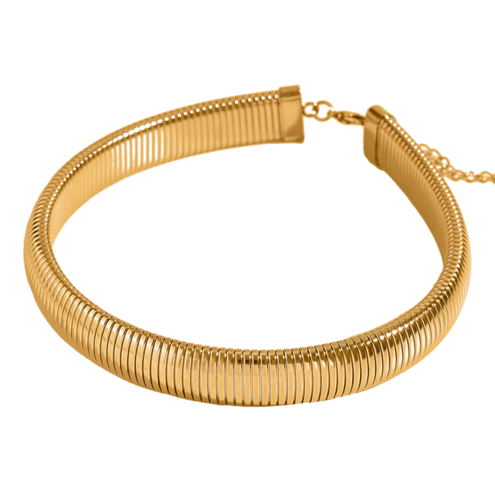 choker waterproof bañado en oro de 18 kt-Bendita Eva