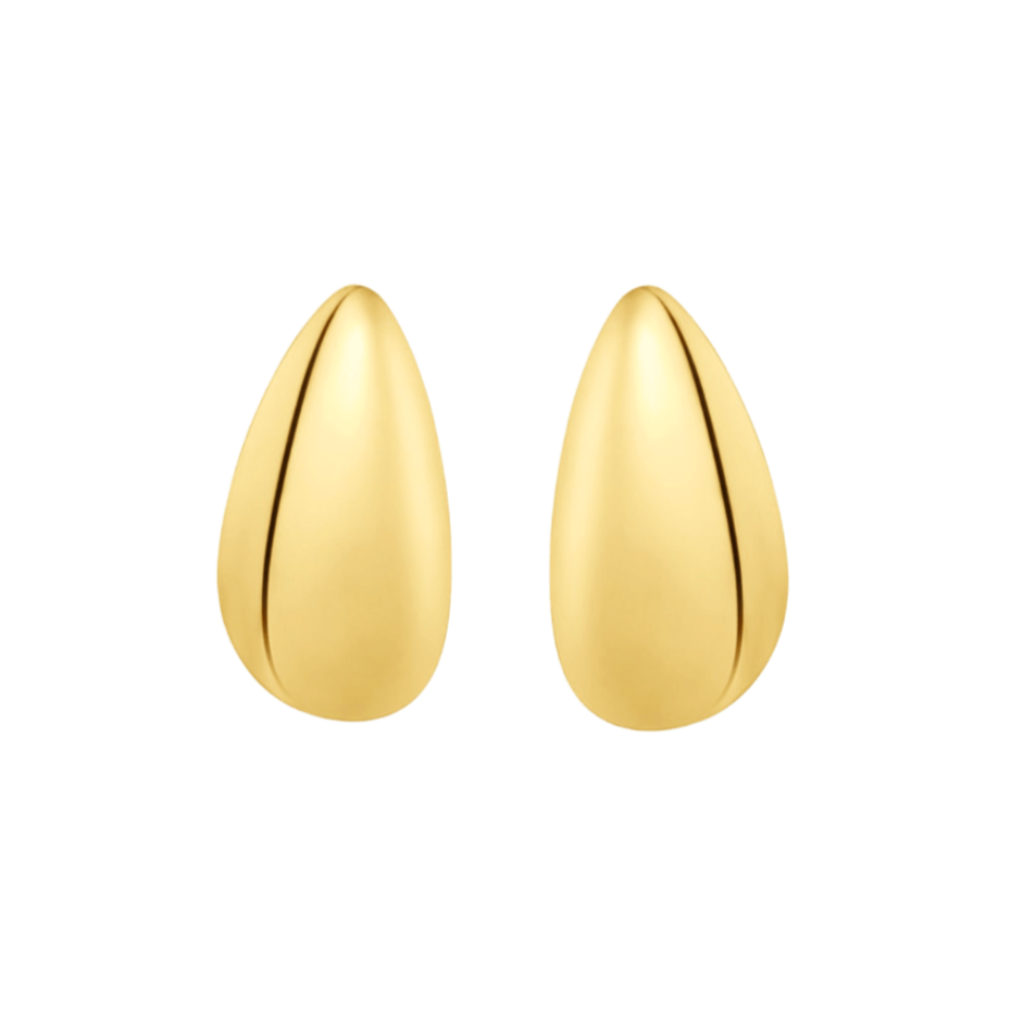 Pendientes de diseño XL fabricado en acero hipoalergenico y oro de 18K - Bendita Eva