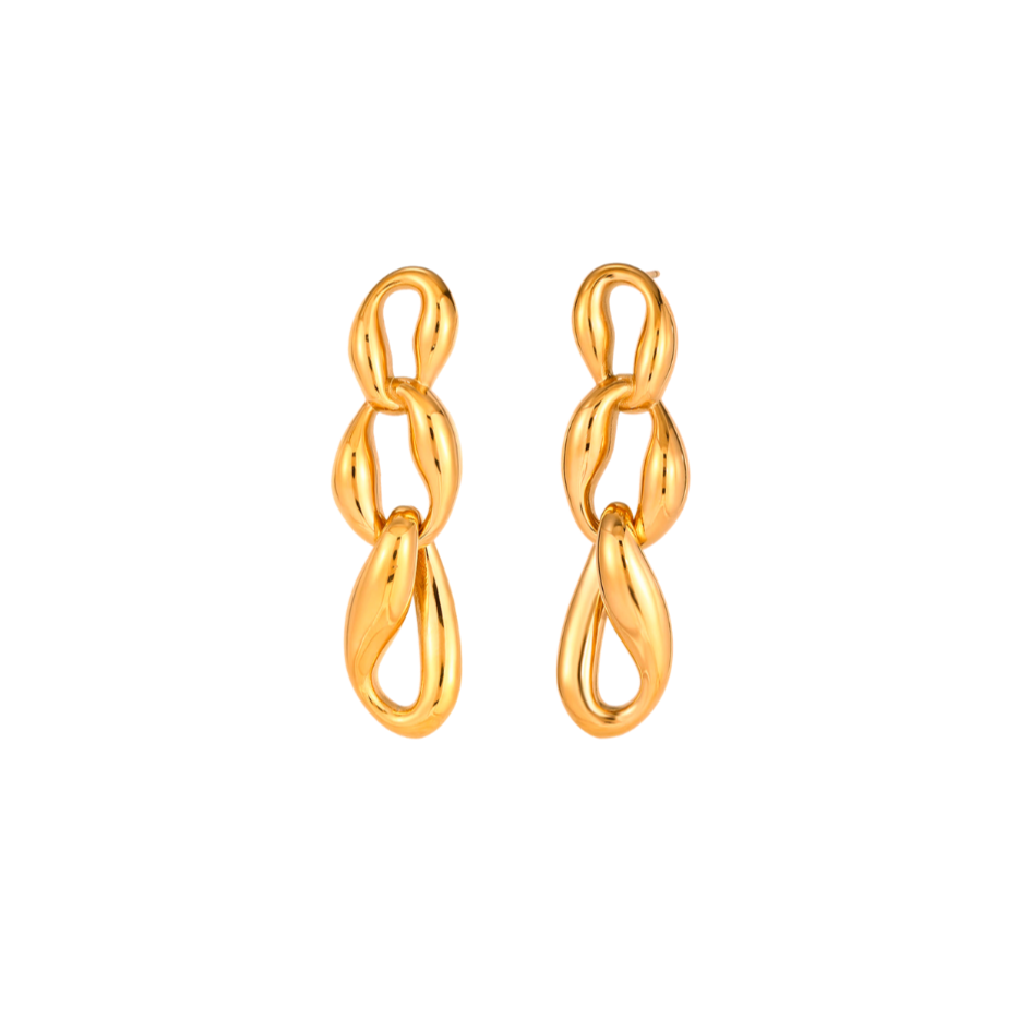 Pendientes eslabones oro 18K de Bendita Eva