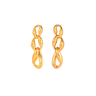 Pendientes eslabones oro 18K de Bendita Eva